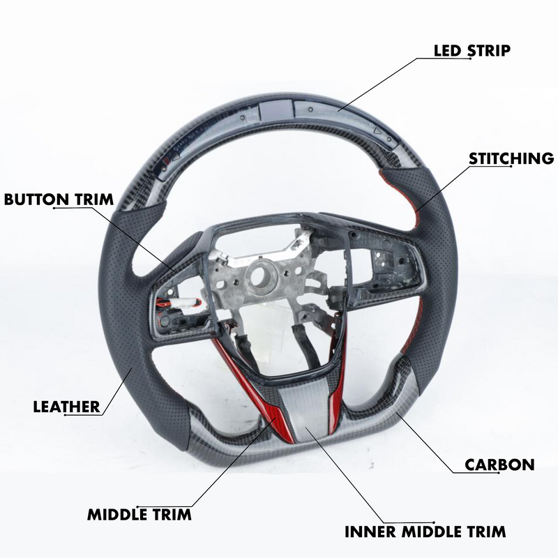 Honda Civic (10th Generation) Style Full Custom Steering Wheel