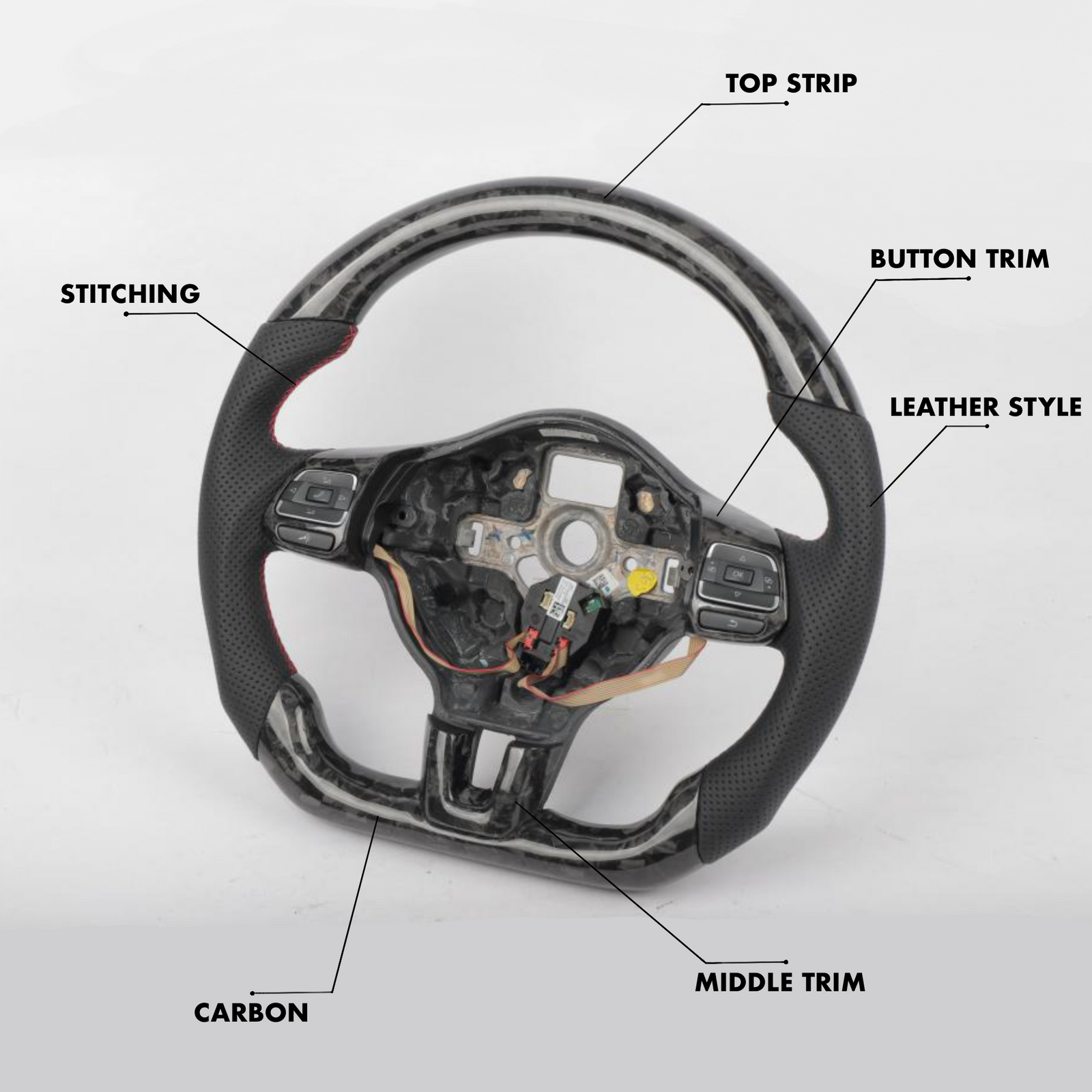 Volkswagen Golf Mk6 Style Full Custom Steering Wheel