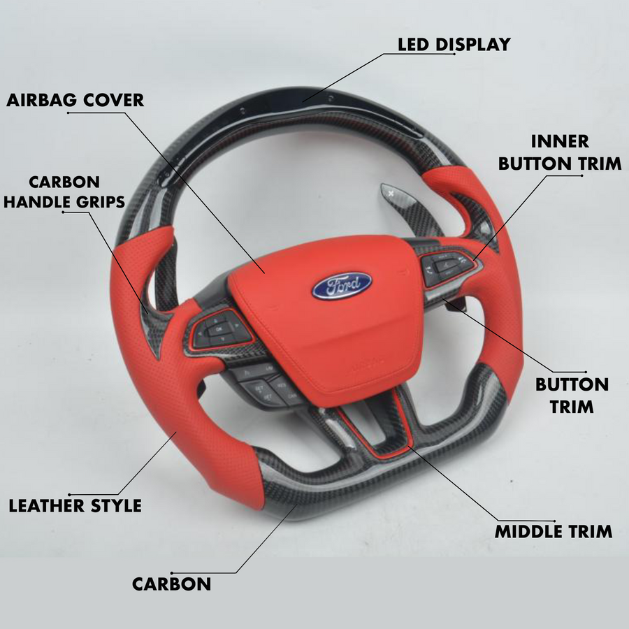 Ford Focus Full Custom Steering Wheel (fits 2010 - 2017)