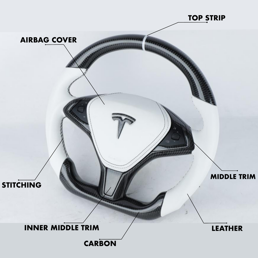 Tesla Model X Style Full Custom Steering Wheel