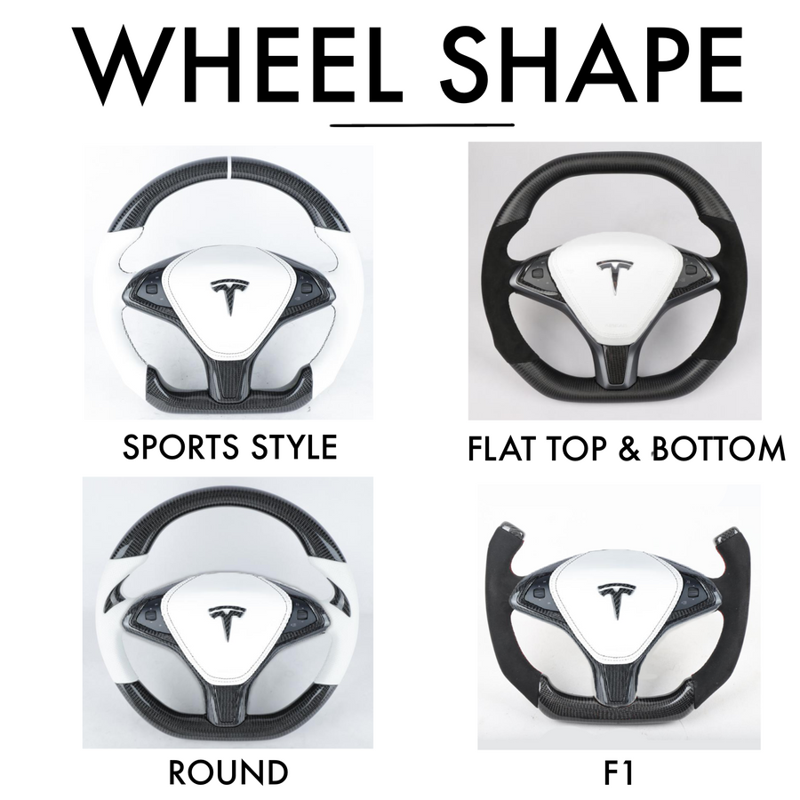 Tesla Model X Style Full Custom Steering Wheel